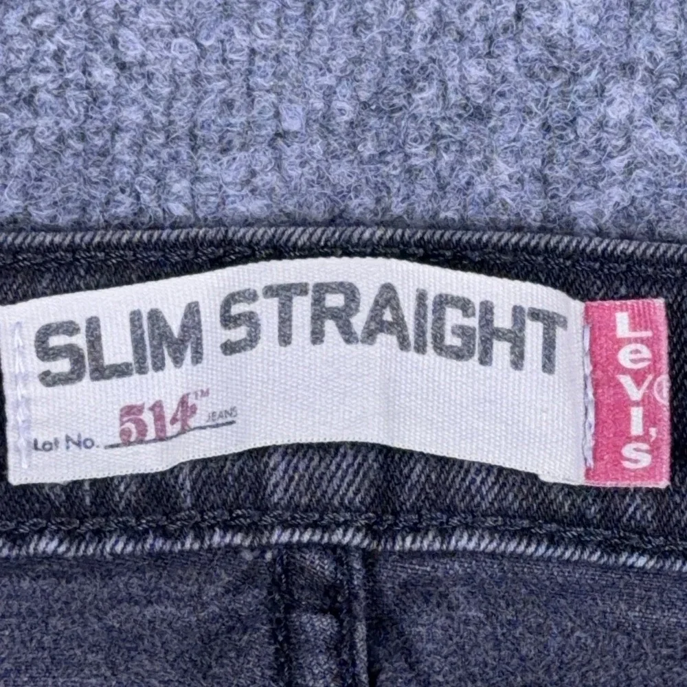 Levis 514 Slim Straight Jeans Mens 36x30 Charcoal Gray Denim Pants 005140211